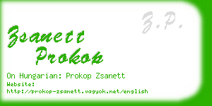 zsanett prokop business card